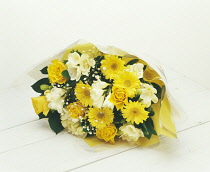 Mixed flowers in a wrap, Gerbera.