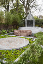 Chelsea Flower Show 2013, B&Q Sentebale ‘Forget-me-not’ Garden, Designer Jinny Blom. Sentebale is Prince Harry's charity. Silver Gilt Flora medal