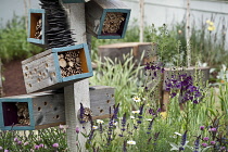 Chelsea Flowershow 2009, Future Nature garden, designed by Ark Design with boxes providing insect habitat.