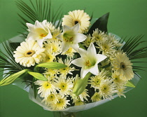 Mixed flowers in a wrap, Gerbera.