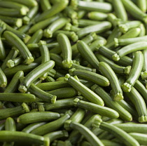 Courgette, Cucurbita pepo, A mass of baby courgettes.